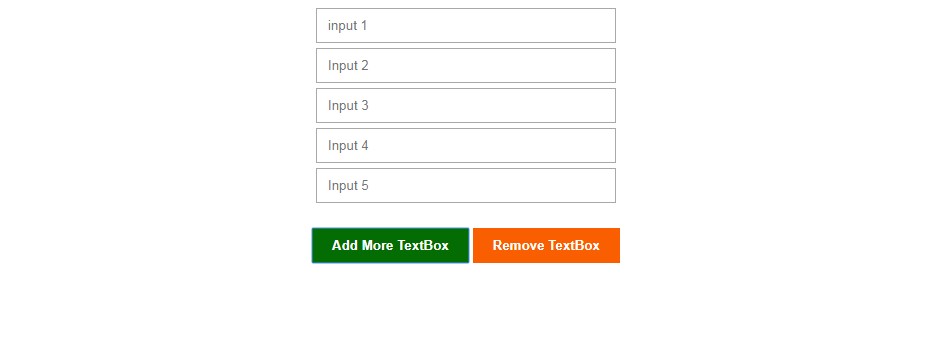 Add Or Remove Input Fields Dynamically with jQuery