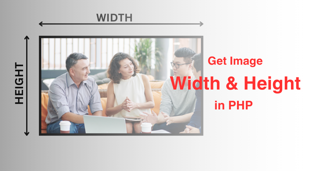 Get image width and height using php
