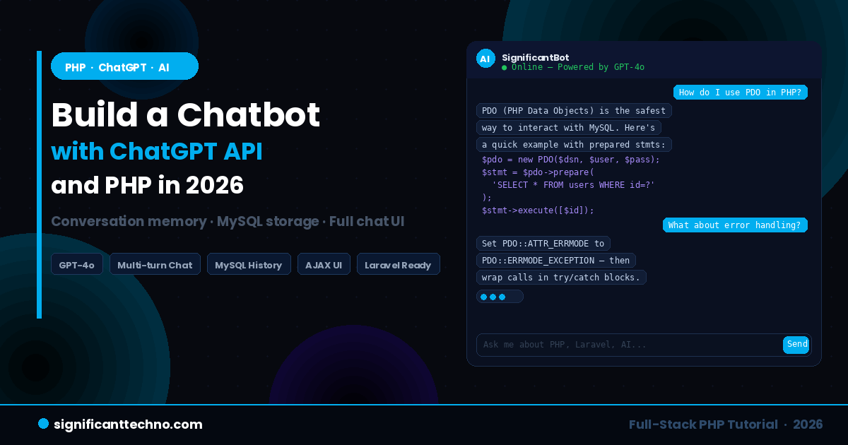 How to Build a Chatbot with ChatGPT API and PHP in 2026