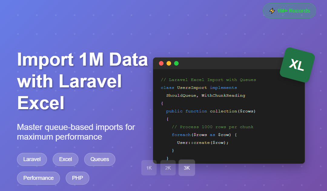 How to Import 1 Million Records using Laravel Excel and Queue Jobs