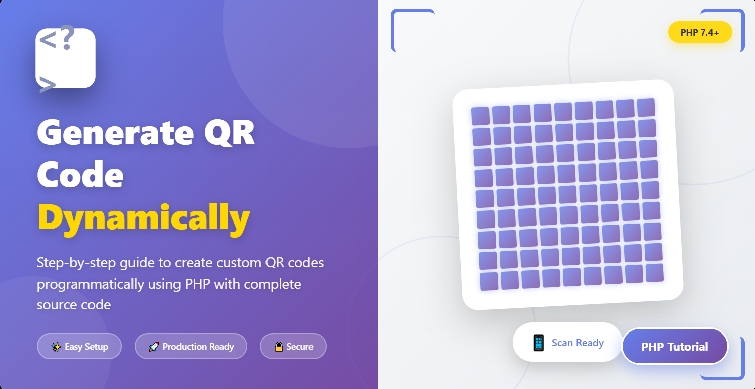 How To Generate QR Code Dynamically using PHP