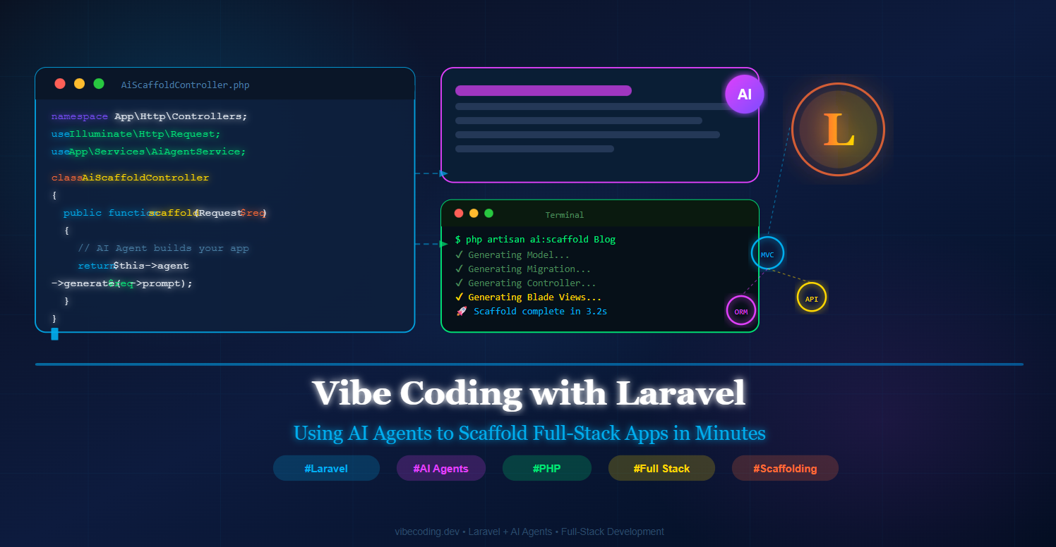 Vibe Coding with Laravel Using AI Agents to Scaffold Full Stack Applications in Minutes